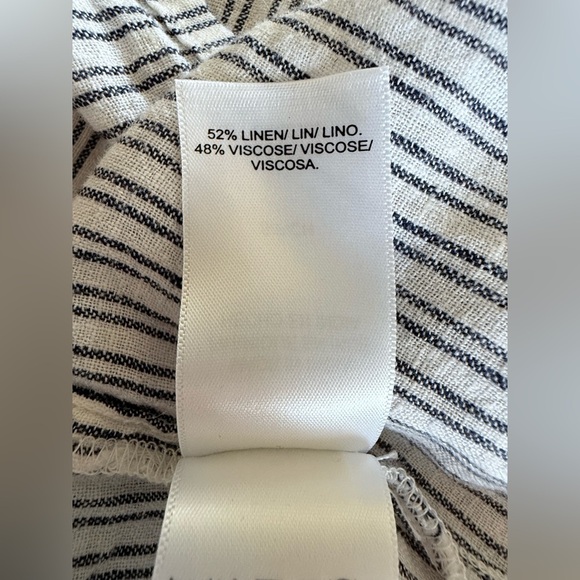 NWT Lucky Brand Linen Striped Sleeveless Tunic Top Small - Picture 3 of 9